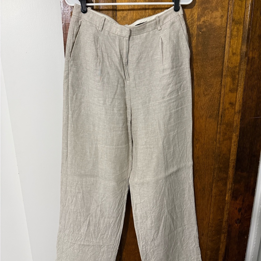 J. Crew Linen Wide Leg Pant-Size 6Tall